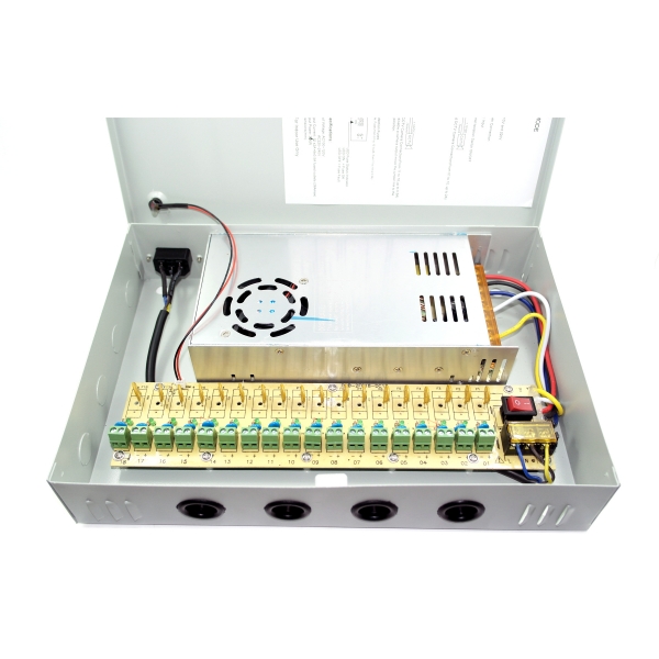 18 channels CCTV power supply, 360W CCTV power